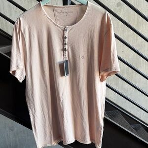 John Varvatos Men's Light Pink Short Sleeve Tee,   NEW!!